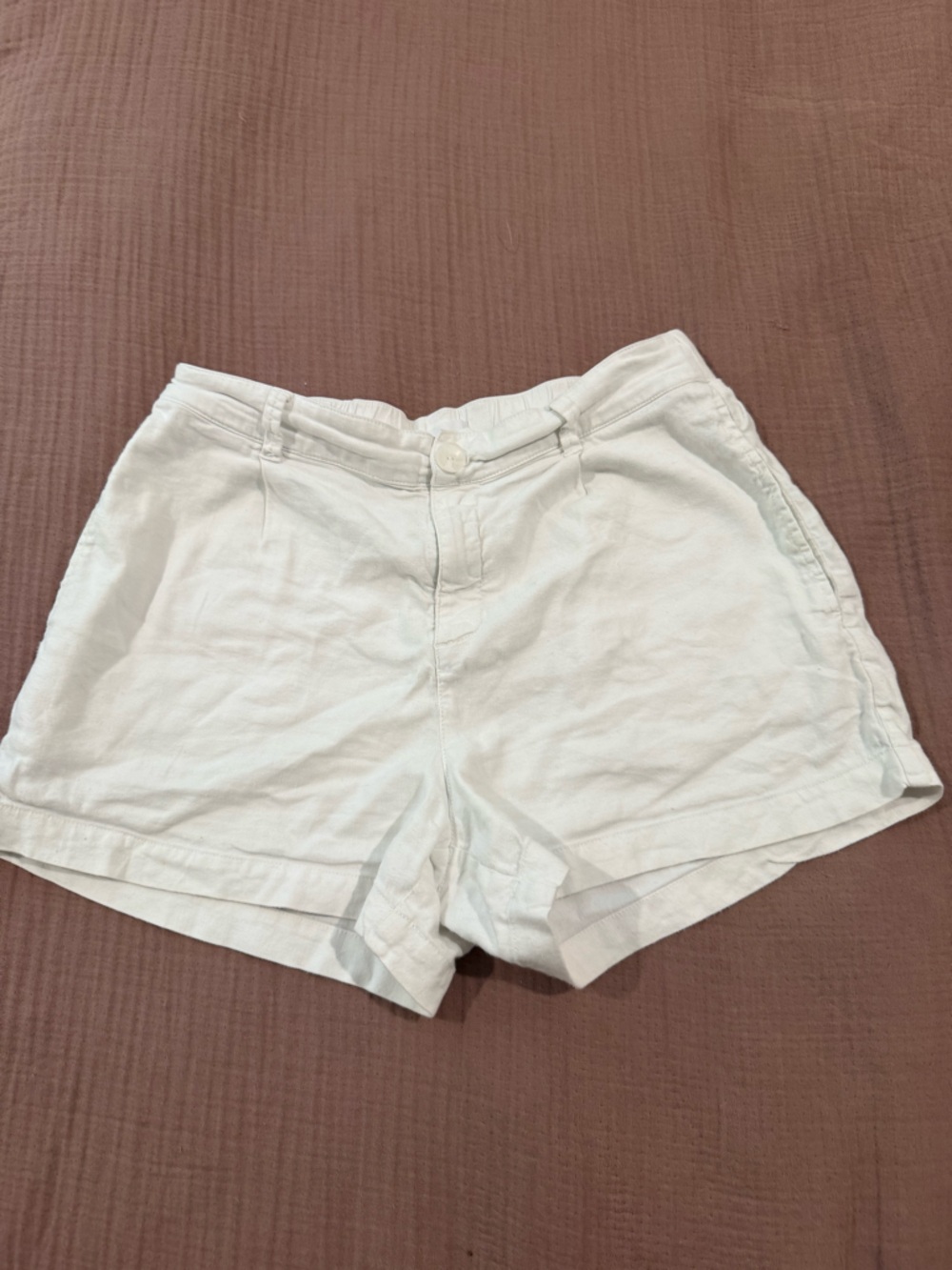 Bella Dahl White High-Waist Casual Cotton Shorts